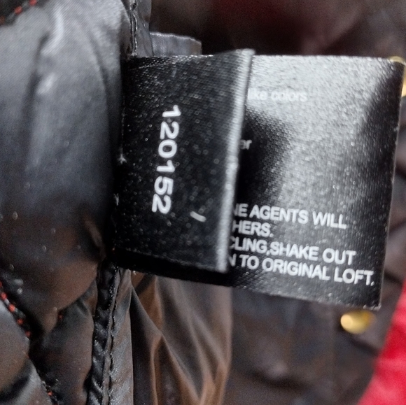 Anne Klein Red Quilted Puffer Coat l Down And Waterfowl Stuffed l - Picture 7 of 9